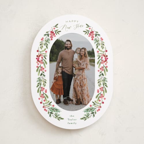 This is a gumdrop photo christmas cards with standard by Alethea and Ruth called christmas blessing branches printing on recycled smooth signature in standard