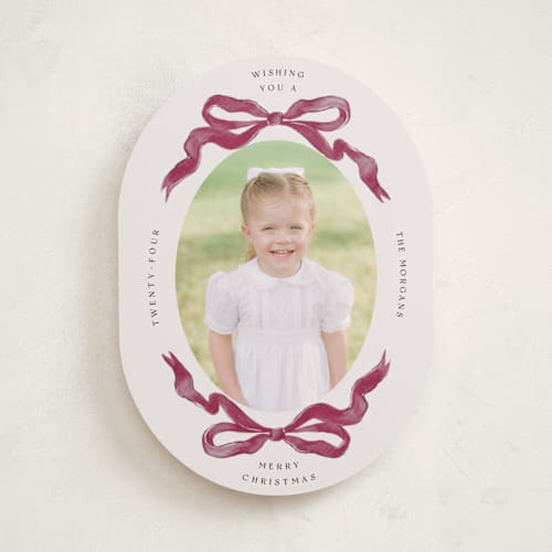 This is a berry photo christmas cards with standard by Pati Cascino called gibson printing on recycled smooth signature in standard