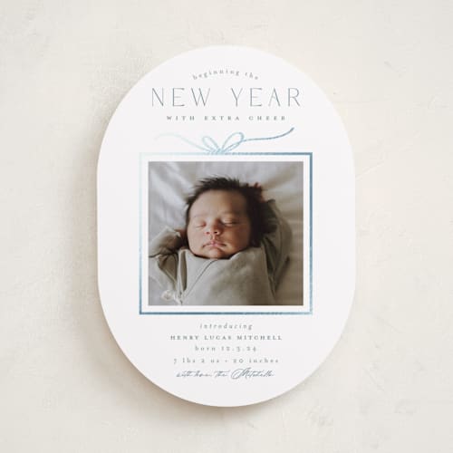 This is a sky babys first christmas with foil pressed by Everett Paper Goods called little gift printing on recycled smooth signature in standard