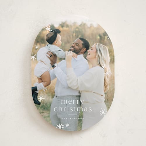 This is a snow holiday photo cards with standard by Wildfield Paper Co called twinkle! printing on recycled smooth signature in standard