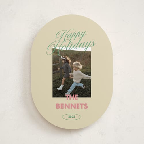 This is a candy holiday photo cards with standard by Helena Vitto called merry & bright days printing on recycled smooth signature in standard