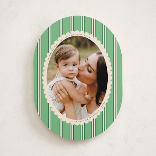 This is a mint holiday photo cards with standard by Morgan Kendall called historic frame printing on recycled smooth signature in standard