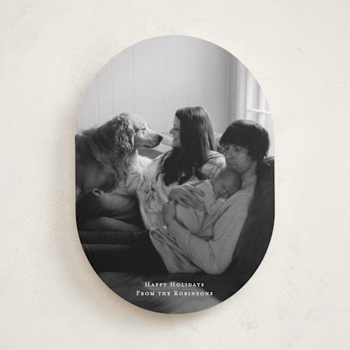 This is a snow holiday photo cards with standard by Ani Somi called minima printing on recycled smooth signature in standard