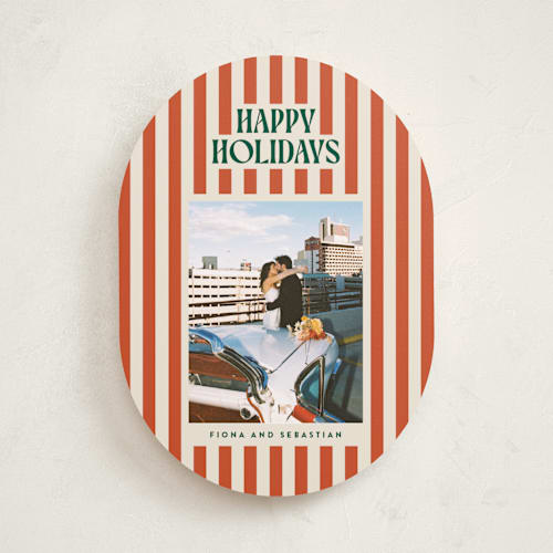 This is a mistletoe holiday photo cards with standard by Ekko Studio called bold & bright printing on recycled smooth signature in standard