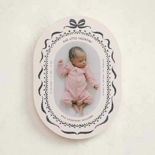 This is a onyx valentines day with standard by Paula Pecevich called delicate ribbon printing on recycled smooth signature in standard