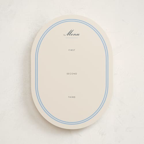 This is a lake blank hosting stationery with standard by Megan Davis called bocce printing on signature in standard
