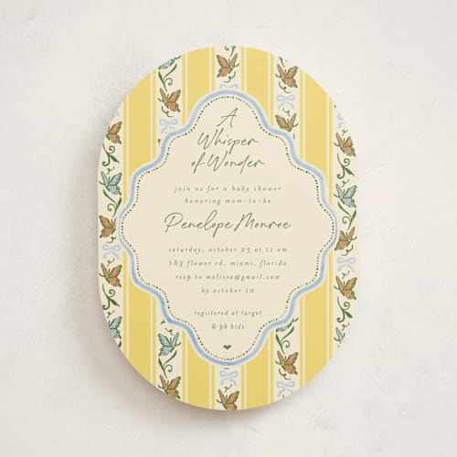 This is a willow baby shower invitations with standard by Vera Lim called whisper printing on signature in standard