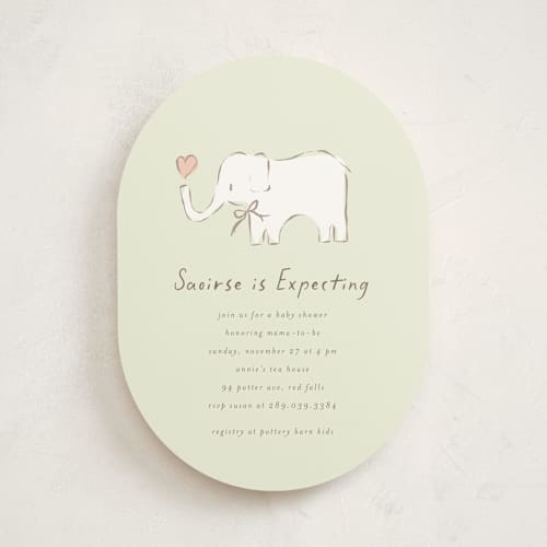 This is a sweet pea baby shower invitations with standard by chocomocacino called bananella printing on signature in standard