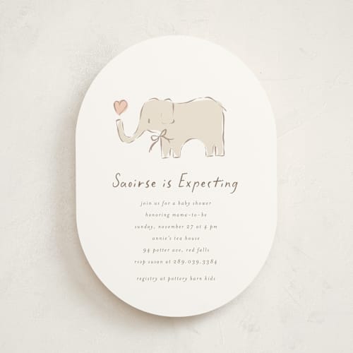This is a sugar baby shower invitations with standard by chocomocacino called bananella printing on signature in standard