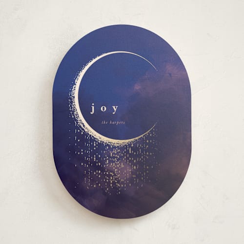 This is a cobalt met with foil pressed by Lori Wemple called moon printing on signature in standard