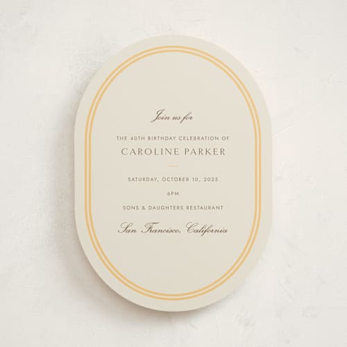 This is a melon party invitations with standard by Megan Davis called bocce printing on signature in standard