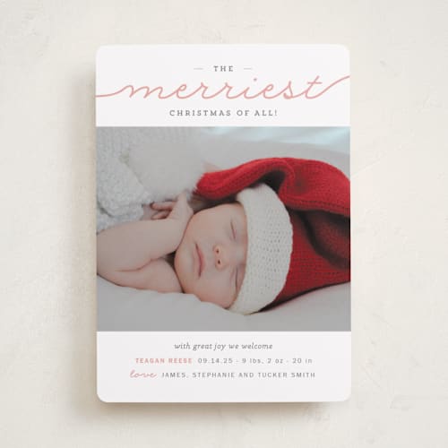 This is a bubblegum babys first christmas with standard by Sara Hicks Malone called the merriest christmas of all printing on recycled smooth signature in standard