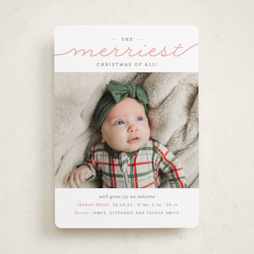 This is a bubblegum babys first christmas with standard by Sara Hicks Malone called the merriest christmas of all printing on recycled smooth signature in standard