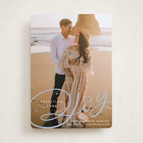 This is a bluebell babys first christmas with standard by Alethea and Ruth called expecting more joy printing on recycled smooth signature in standard