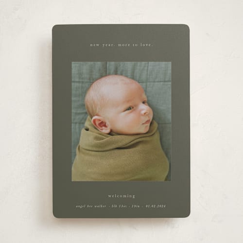 This is a serenity babys first christmas with standard by Blustery August called more to love printing on recycled smooth signature in standard