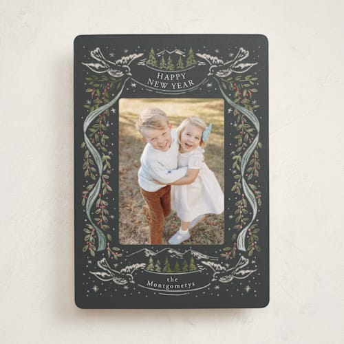 This is a coal photo christmas cards with standard by Petra Kern called heavenly doves printing on recycled smooth signature in standard