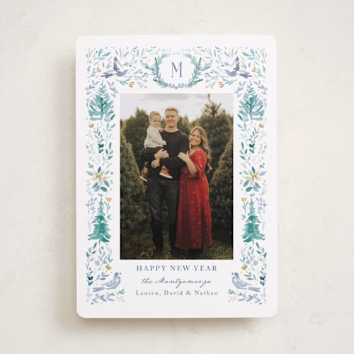 This is a blue spruce photo christmas cards with standard by Petra Kern called wonders of nature printing on recycled smooth signature in standard