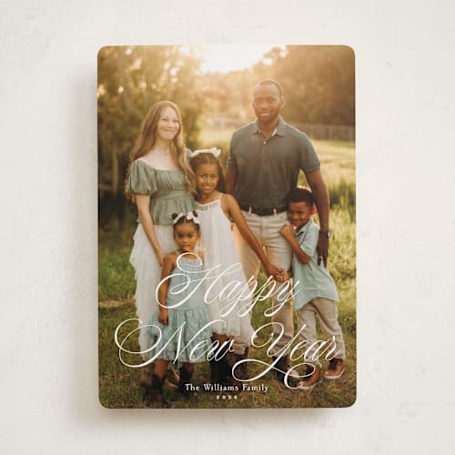 This is a snow photo christmas cards with standard by Robert and Stella called quinn printing on recycled smooth signature in standard