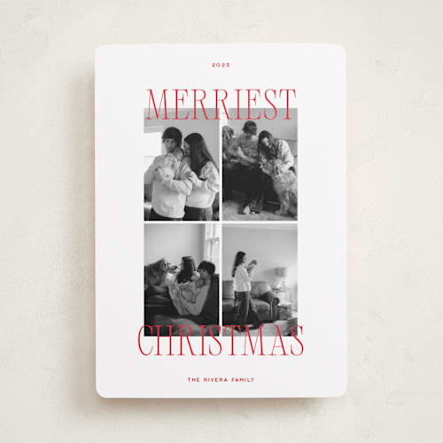 This is a santa suit photo christmas cards with standard by Blustery August called sparkling cider printing on recycled smooth signature in standard