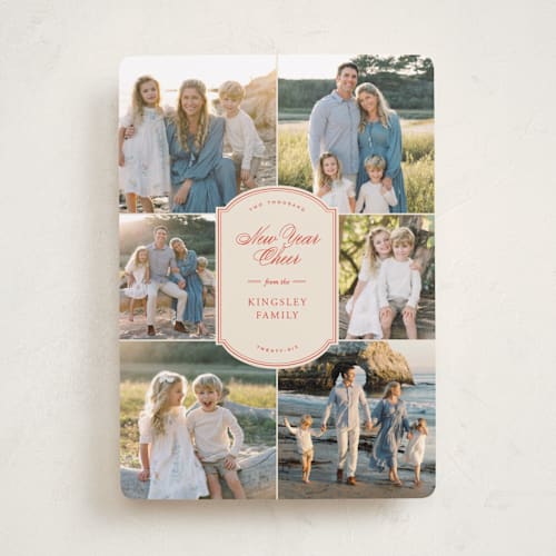 This is a cardinal photo christmas cards with standard by Ekko Studio called elegant emblem printing on recycled smooth signature in standard