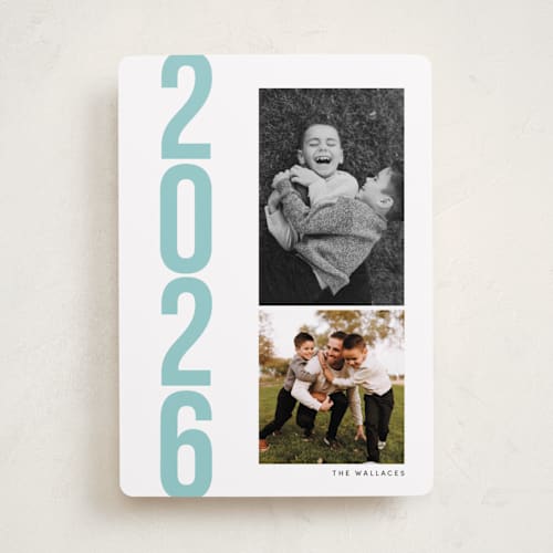 This is a icicle photo christmas cards with standard by Morgan Kendall called bold type printing on recycled smooth signature in standard