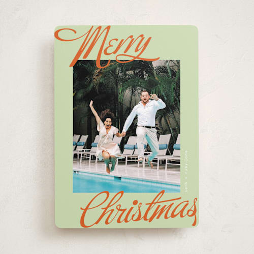 This is a retro photo christmas cards with standard by Phrosné Barwood called so retro printing on recycled smooth signature in standard