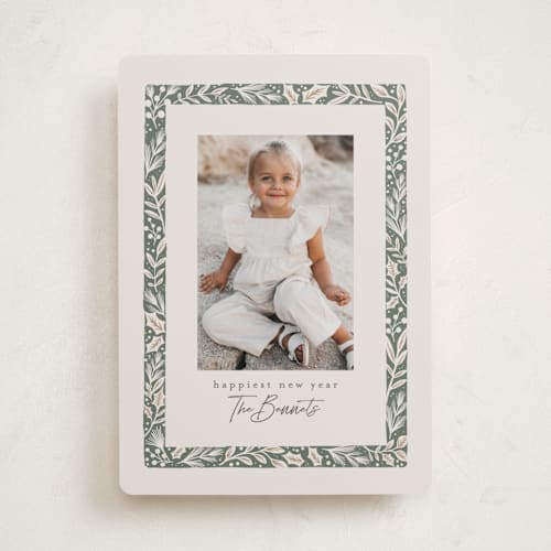 This is a pine photo christmas cards with standard by Karidy Walker called foraged frame printing on recycled smooth signature in standard