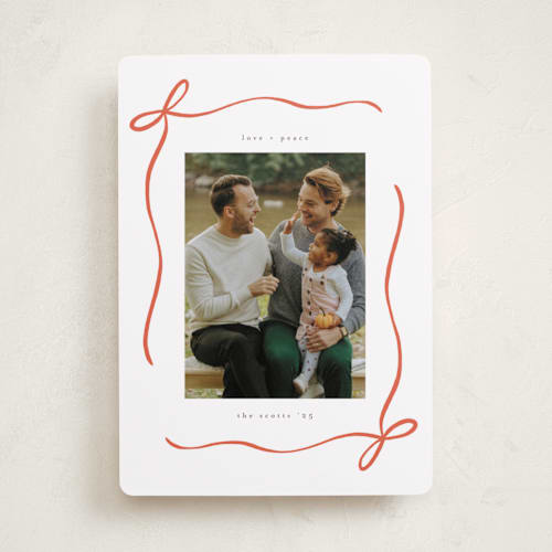 This is a poppy photo christmas cards with standard by chocomocacino called carajillo printing on recycled smooth signature in standard