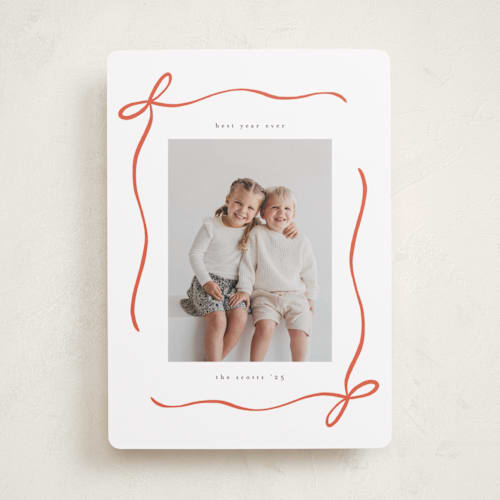 This is a poppy photo christmas cards with standard by chocomocacino called carajillo printing on recycled smooth signature in standard