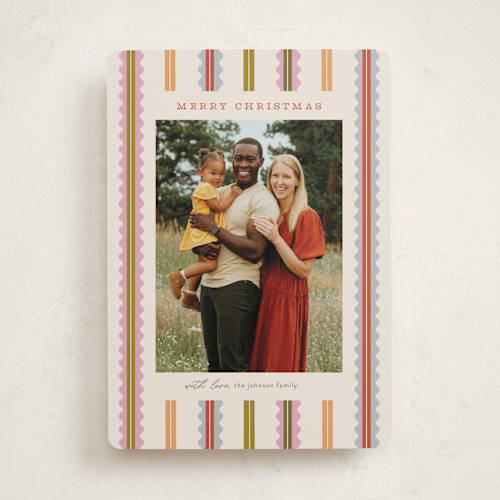 This is a cookie dough photo christmas cards with standard by Pixel and Hank called swiggle printing on recycled smooth signature in standard