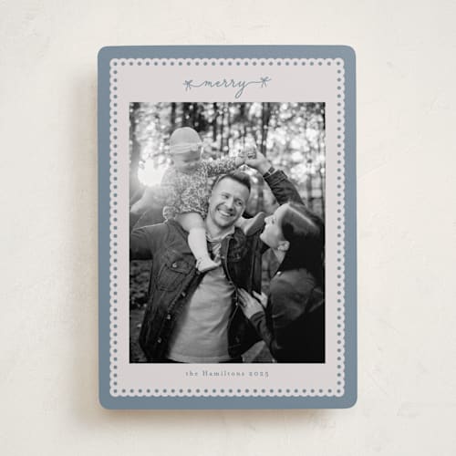 This is a sky photo christmas cards with standard by Nicole Walsh called merry bows printing on recycled smooth signature in standard