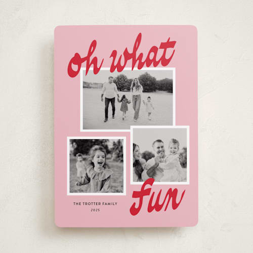 This is a gumdrop photo christmas cards with standard by Alicia Schultz called holiday delight printing on recycled smooth signature in standard