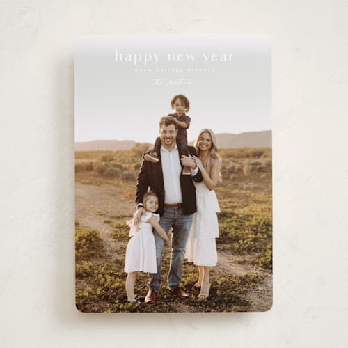 This is a snow photo christmas cards with standard by Stacey Meacham called typed up printing on recycled smooth signature in standard