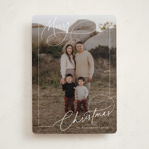 This is a snow photo christmas cards with standard by Nicoletta Savod called sophisticate printing on recycled smooth signature in standard