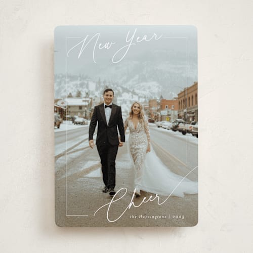 This is a snow photo christmas cards with standard by Nicoletta Savod called sophisticate printing on recycled smooth signature in standard