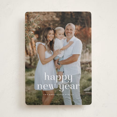 This is a blizzard photo christmas cards with standard by Wildfield Paper Co called quartz printing on recycled smooth signature in standard