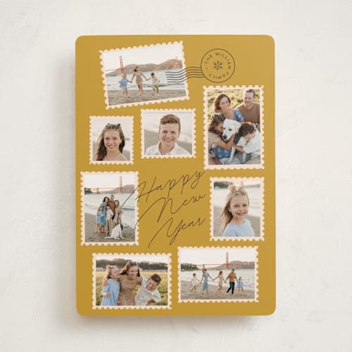 This is a halo photo christmas cards with standard by Vera Lim called lots of stamps printing on recycled smooth signature in standard