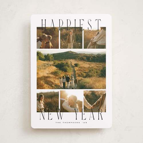 This is a snow photo christmas cards with standard by Amy Kross called tribute printing on recycled smooth signature in standard