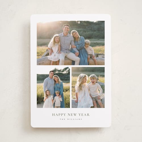 This is a cedar photo christmas cards with standard by Wildfield Paper Co called pinion printing on recycled smooth signature in standard