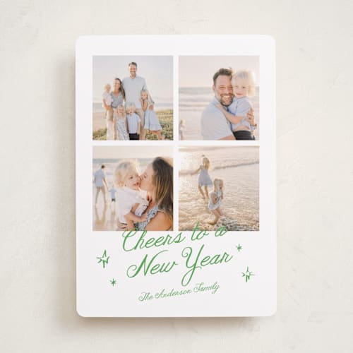 This is a fern photo christmas cards with standard by Cass Loh called bright handwriting printing on recycled smooth signature in standard