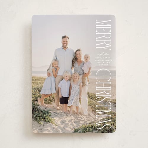 This is a snow photo christmas cards with standard by Owl and Toad called tallest greeting printing on recycled smooth signature in standard