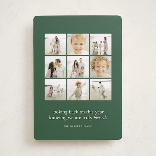 This is a forest photo christmas cards with standard by Ellen Schlegelmilch called truly blessed. printing on recycled smooth signature in standard