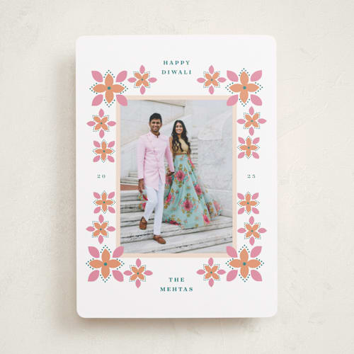 This is a carnation diwali cards with standard by Kanika Mathur called diwali designs printing on recycled smooth signature in standard