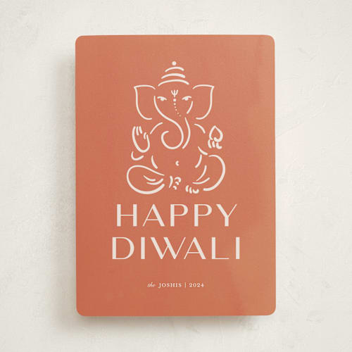 This is a mango diwali cards with standard by Teju Reval called diwali ganesha printing on recycled smooth signature in standard