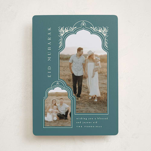 This is a mint eid cards with standard by Ana de Sousa called arab window printing on recycled smooth signature in standard