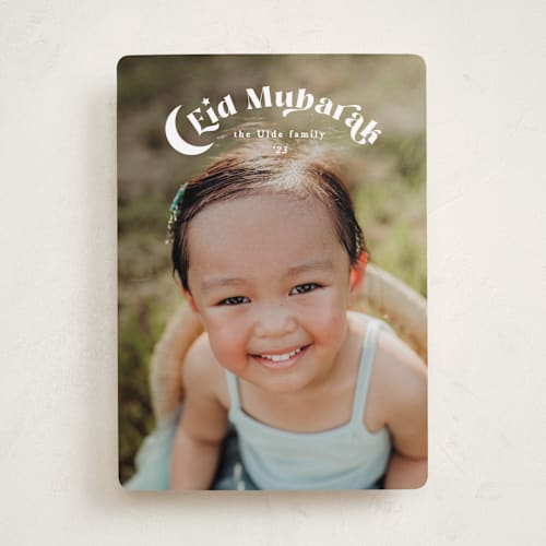 This is a ice eid cards with standard by Creo Study called arched eid printing on recycled smooth signature in standard