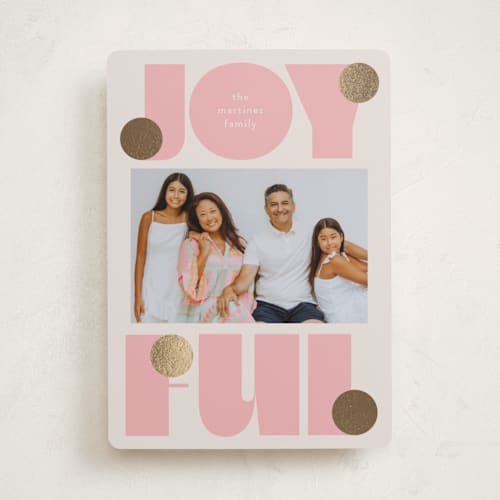 This is a gumdrop foil pressed holiday cards with foil pressed by Lori Wemple called pop joy printing on recycled smooth signature in standard