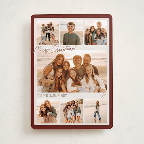 This is a fig foil pressed holiday cards with foil pressed by Robert and Stella called film collage printing on recycled smooth signature in standard