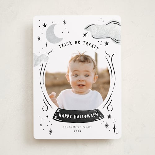 This is a fog halloween party invitations cards by Tamara Hilje called fortune printing on recycled smooth signature in standard