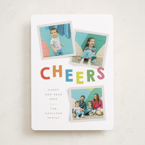 This is a bright new year photo cards with standard by Snow and Ivy called sunny printing on recycled smooth signature in standard